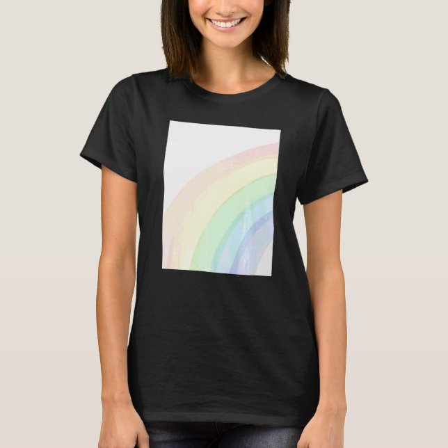 Söt Färgrik Regnbåge T Shirt (Framsida)