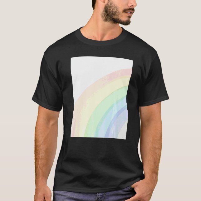 Söt Färgrik Regnbåge T Shirt (Framsida)