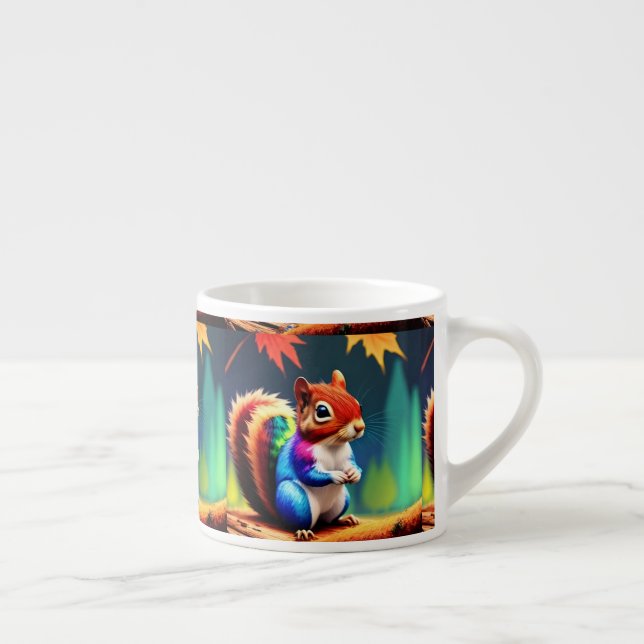 Söt Färgrik Sittande Ekorre-75463 Espressomugg (Höger)