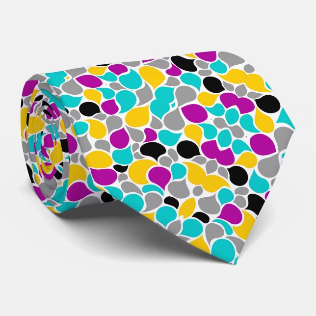 Söt färgrik sömlös mönsterdesign slips (Rullad)