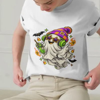Söt Färgrik Spöke T Shirt