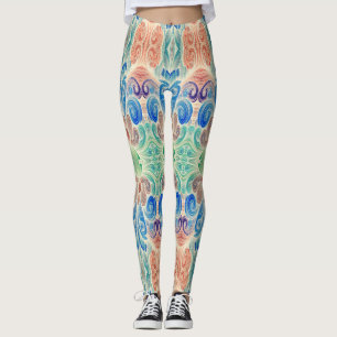 Söt färgrik trendig "Ratti_Creative_Arts" Legg L Leggings