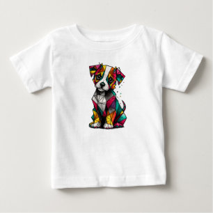Söt Färgrik Valp Barn T-Shirt - En present för bar