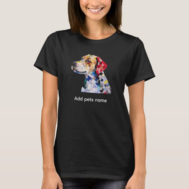 Söt färgrik valpdesign t-shirt (Framsida)
