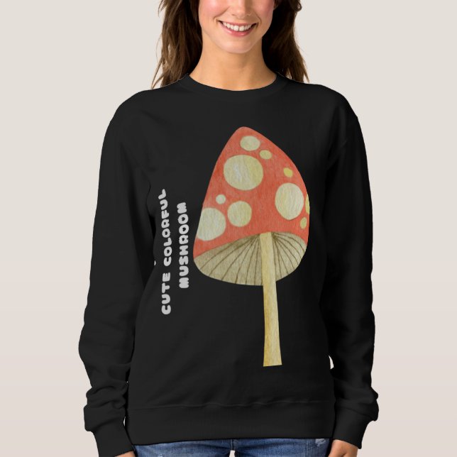 Söt Färgstark Svamp T Shirt (Framsida)