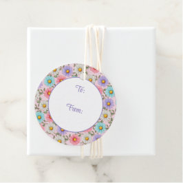 Söt Färgstarka Daisy Gåvor Etiketter