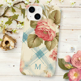 Söt Farmhouse Rustic Monogram Rosa ros