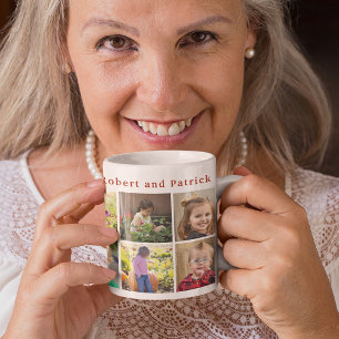 Söt farmor fotokollage typografi kaffemugg