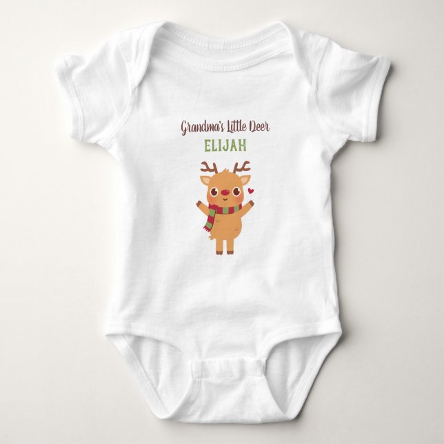 Söt farmor lilla hjort, barnbarn t shirt (Framsida)