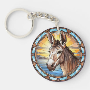 Söt fastfärgad glasflaska Donkey