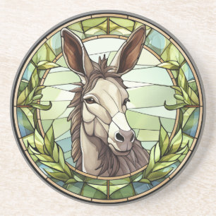 Söt fastfärgad glasflaska Donkey Underlägg