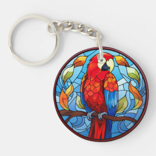 Söt fastfärgat glasögon Scarlet Macaw Parrot Bird