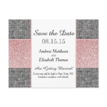 Söt Faux Rosa Glitter och Grått Fabric