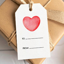 Söt favorittagg för rosa hjärta presentetikett