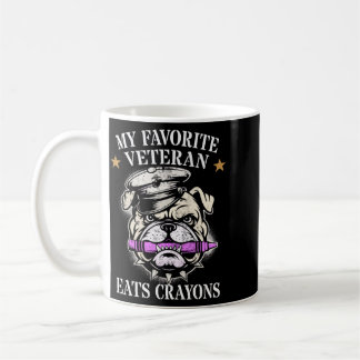 Söt Favoritveteran Äter Kritor Sällskap Militär Kaffemugg
