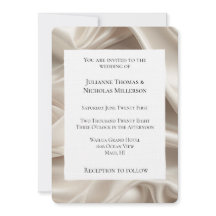 Söt Feminin Champagne Guld Faux Satin Bröllop