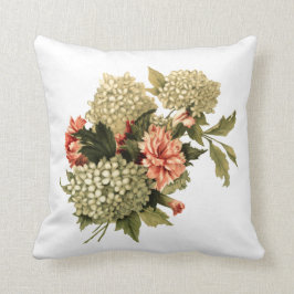 Söt feminin Vintage Bouquet Kudde
