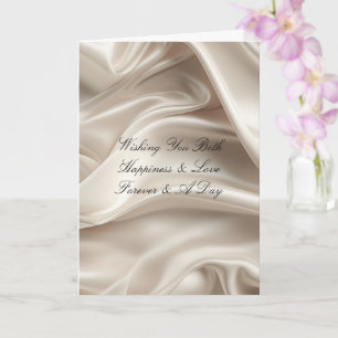 Söt Feminine Champagne Guld Romantic Bröllop Kort