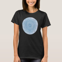 Söt Feminine Girly Blue Flower Zen Boho Lotus M