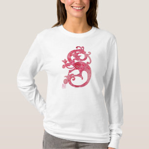 Söt Feminine Medieval Rosa Fantasy Dragon Tee