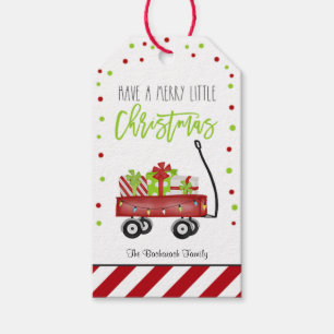 Söt Festiv Röd Randig God Jul Förmån Presentetikett