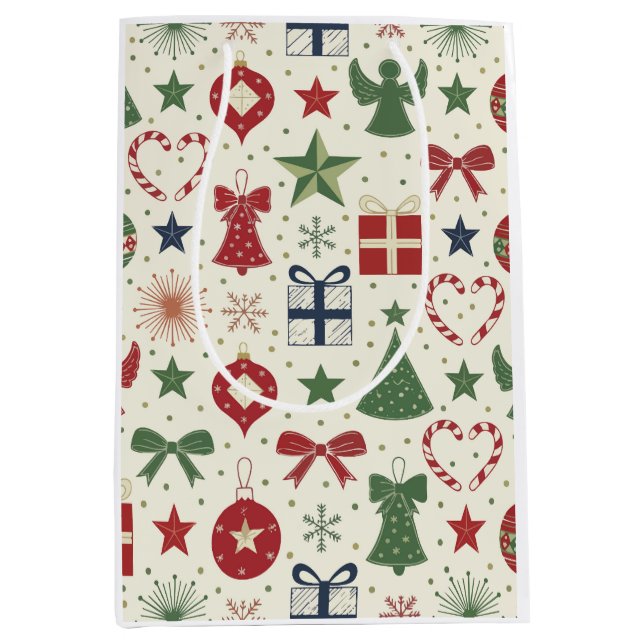 Söt festlig julmönster presentpapper (Framsidan)