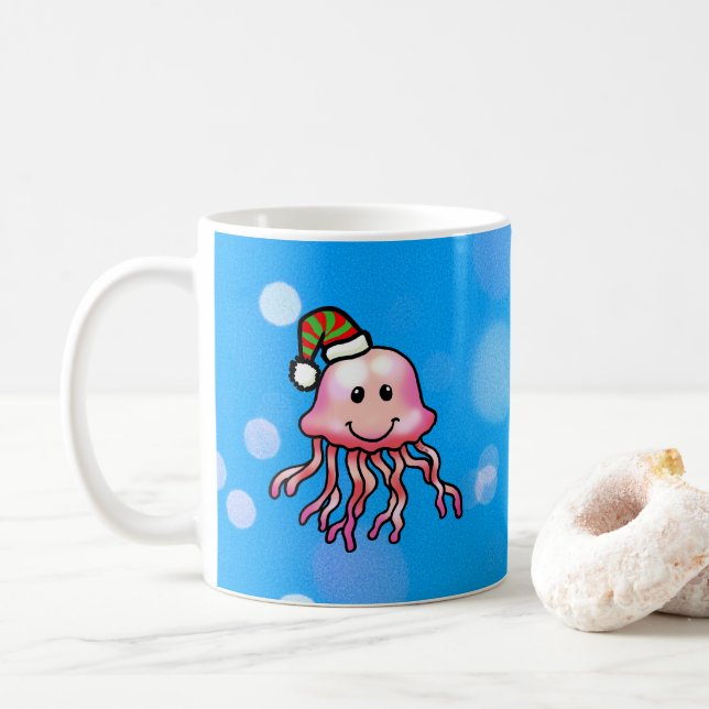 Söt Festlig Manet Tecknad Kaffemugg (Med munk)