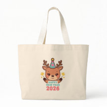 söt festlig nyår 2026-totebag
