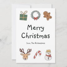 Söt festlig röd och grön glad jul högtid