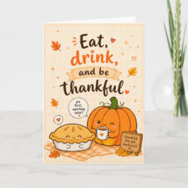 Söt festlig Thanksgivinghälsning Kort
