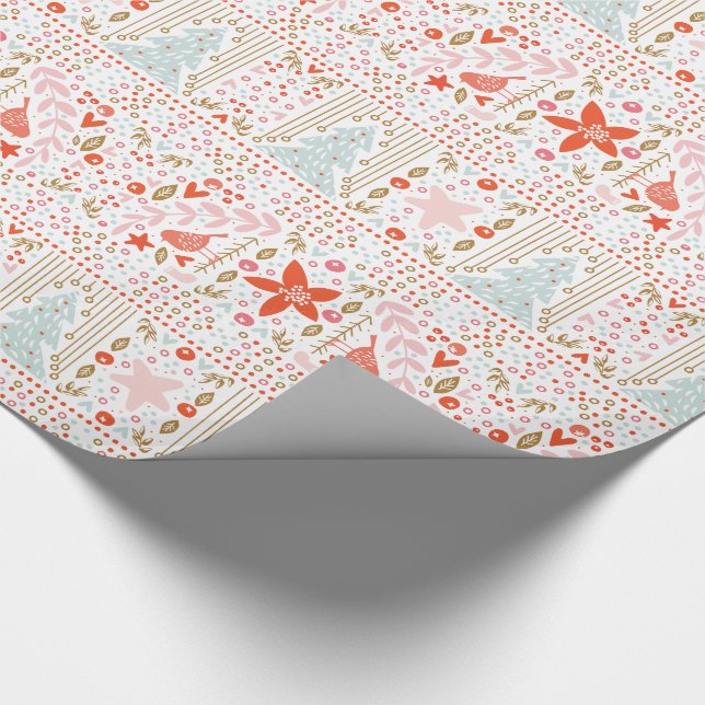 Söt Festlig Vacker Jul Present Omslags Papper Presentpapper (Hörn)