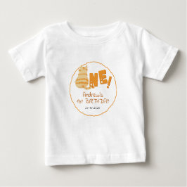 Söt fet orange katt 1-årsdag t shirt