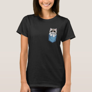 Söt fickfläckig kattälskare kattmamma t shirt