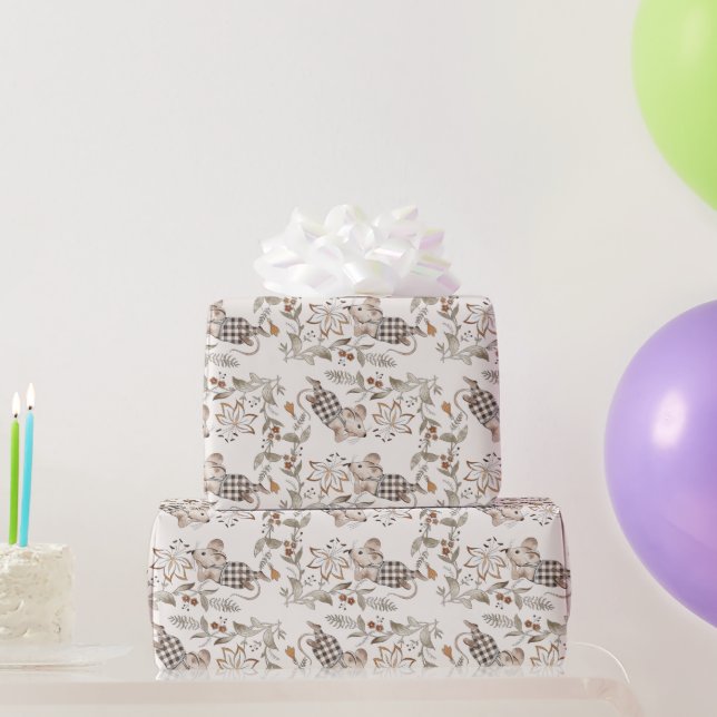 Söt Finare Mouse, kontrollerad korkad Cream Presentpapper (Festgåvor)