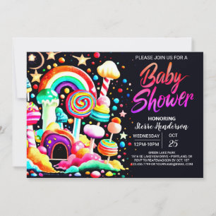 Söt Firande Candy Baby Shower Inbjudningar