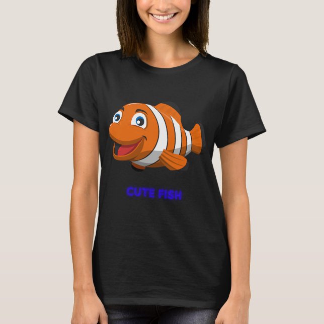 söt fisk #2 t shirt (Framsida)