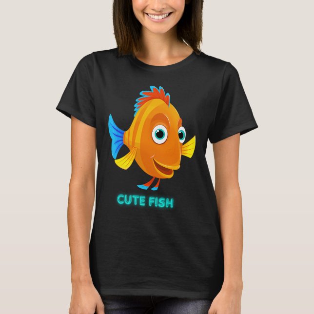 söt fisk #6 t shirt (Framsida)