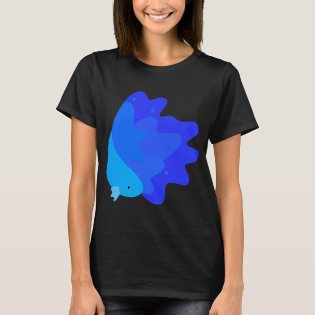 Söt fisk, snygg fisktdesign t shirt (Framsida)
