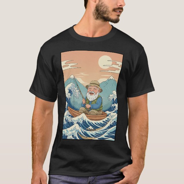 Söt Fiskare T Shirt (Framsida)