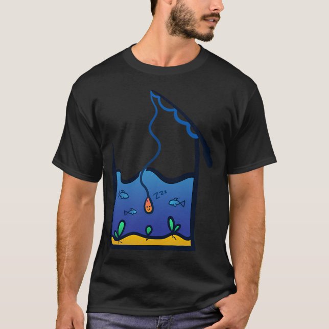 Söt fiskemask t shirt (Framsida)