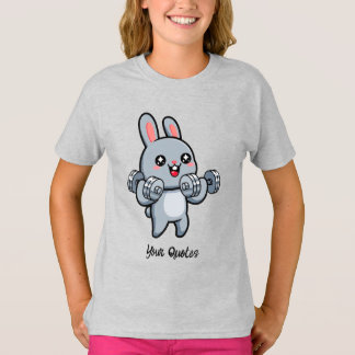Söt Fitnesskanin Träningsbarn T Shirt