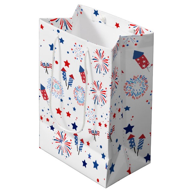 Söt fjärde juli patriotisk mönster (Framsidan Vinklad)
