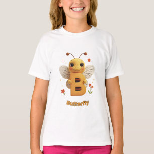 Söt fjäril barn t-shirt B är för fjäril A