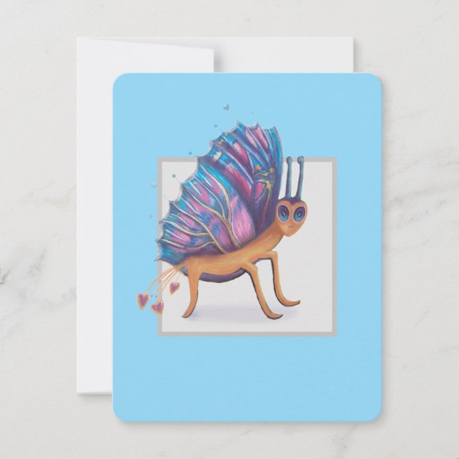 söt fjäril julkort (Framsida)