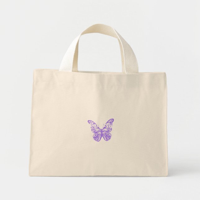 söt fjäril konstnärlig design mini tygkasse (Framsidan)