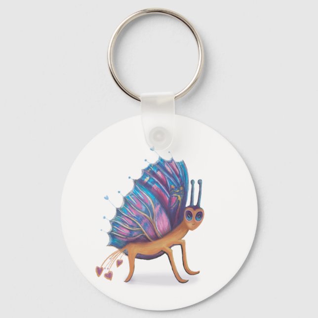 söt fjäril nyckelring (Framsida)