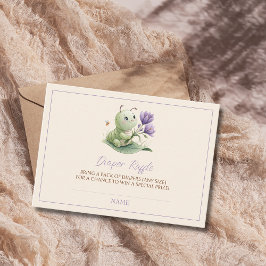 Söt fjärils-babyshower blöjlotteri tilläggskort