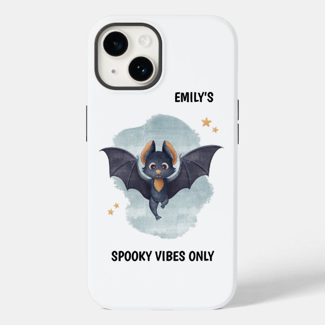 Söt fladdermus anpassat namn Halloween spökliknand (Baksida)