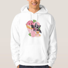 Söt fladdermus, jordgubbspannekaka och teddybjörn hoodie