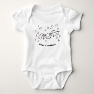 Söt fladdermus rosa rosett "Flyger med Mamma" Kusl T Shirt